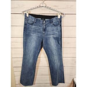 Venezia Women's Blue Mid Rise Elastic Waist Stretch Boot Cut Jeans Size 20 NWT